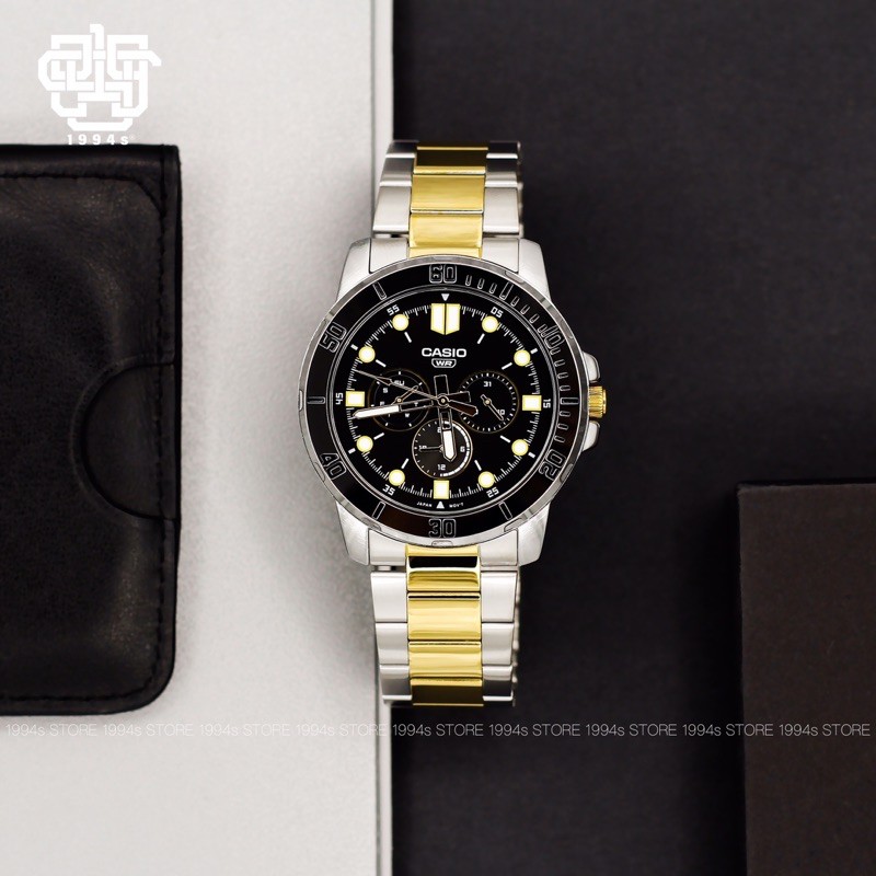 Đồng hồ nam dây thép CASIO MTP-VD300SG-1E CHÍNH HÃNG 45mm