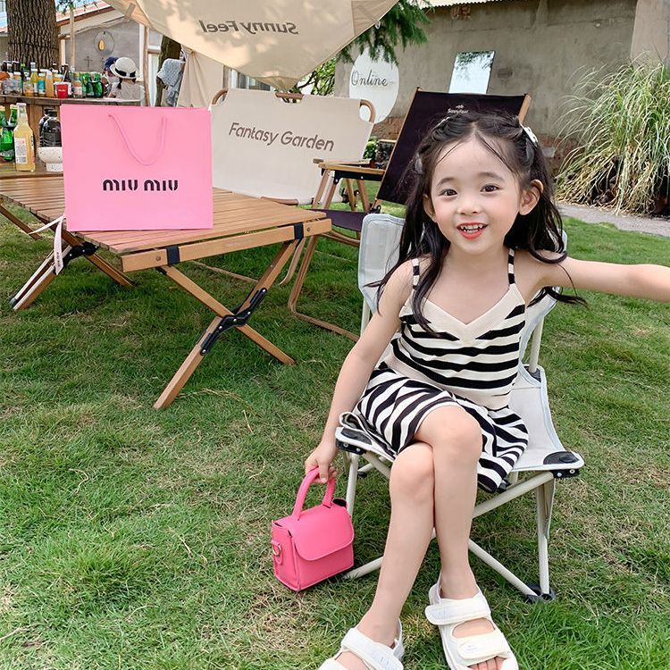 Hàng Mới Về Bộ Áo Thun Tay Ngắn + Quần Short 100% Cotton Họa Tiết Màu Nhuộm Phong Cách Hàn Quốc Thời Trang Mùa Hè Xinh Xắn Cho Bé Gái