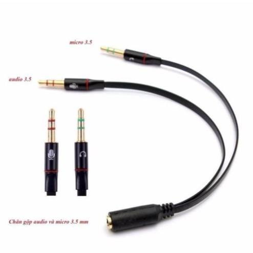 Cáp Gộp Loa, Dây Cáp Gộp Dây Loa 2 Vào 1 Audio Và Mic 3.5mm Loại Tốt.Jack Gộp Tai Nghe 3.5 Bọc Chống Đứt. Home.mall
