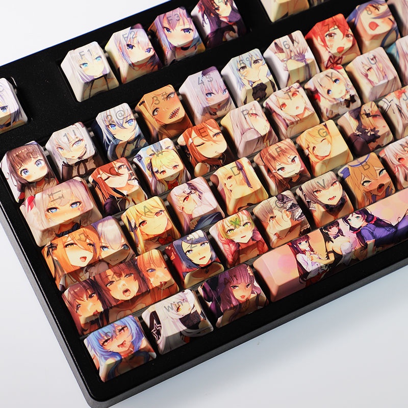 Set 108 nút bàn phím PBT họa tiết Doujin Gentleman màu nhuộm thăng hoa truyền sáng dành cho bàn phím cơ