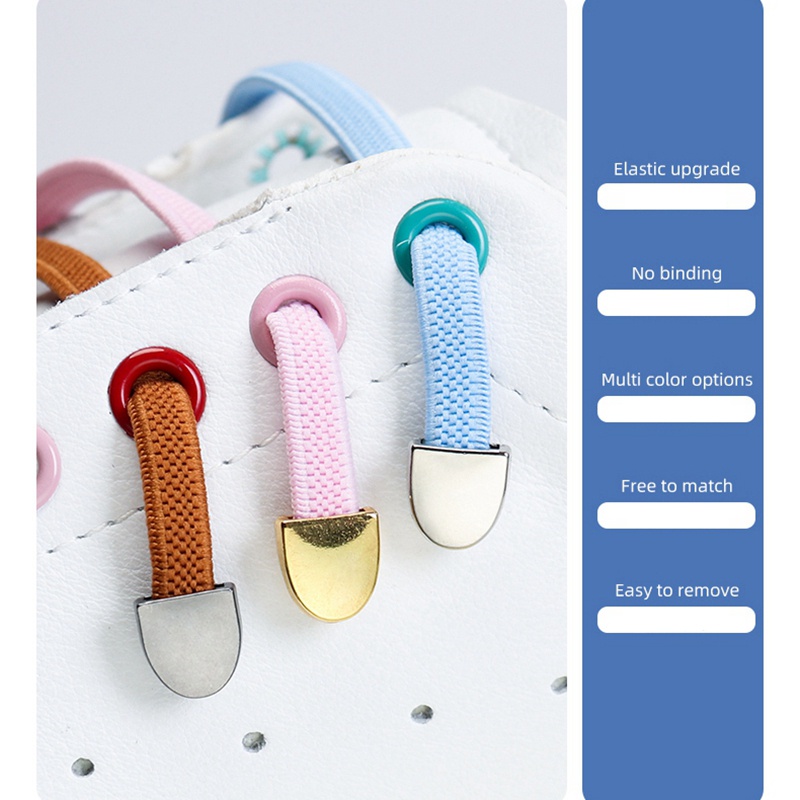 1 Cặp Dây Giày Không Cần Buộc Bằng Vải Dệt Co Giãn Phù Hợp Cho Tất Cả Trẻ Em Và Người Lớn