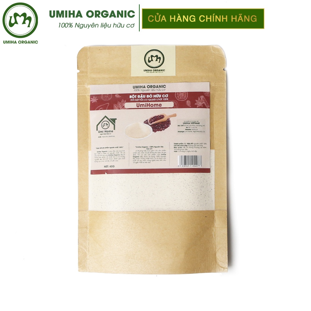 Bột Đậu Đỏ hữu cơ làm đẹp UMIHA nguyên chất 40G | Red Bean Powder 100% Organic