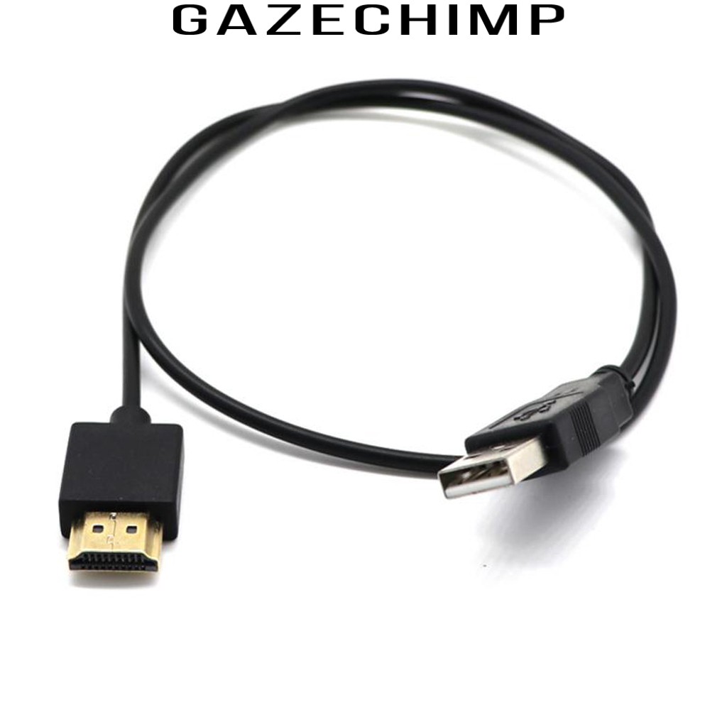 Dây cáp sạc màu đen chuyển đổi từ USB sang cổng HDMI HDTV