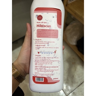 Siro Hibiscus (hoa dâm bụt, atiso đỏ) chai 1 lít