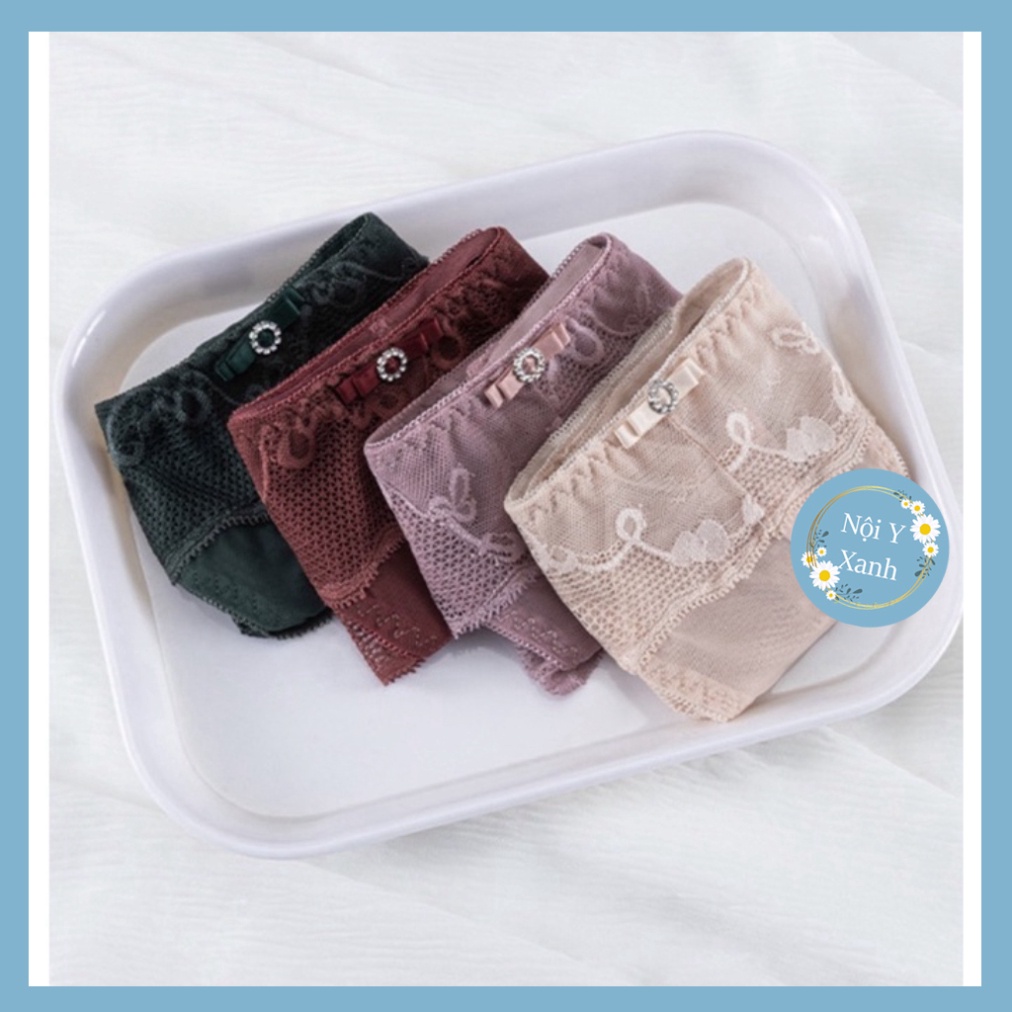 Quần Lót Nữ ❤️Quần Lọt Khe Ren Sexy Phối Họa Tiết 2 Dây Hông Gợi Cảm Quyến Rũ 8038 Nội Y Xanh chất thoáng mát cao cấp