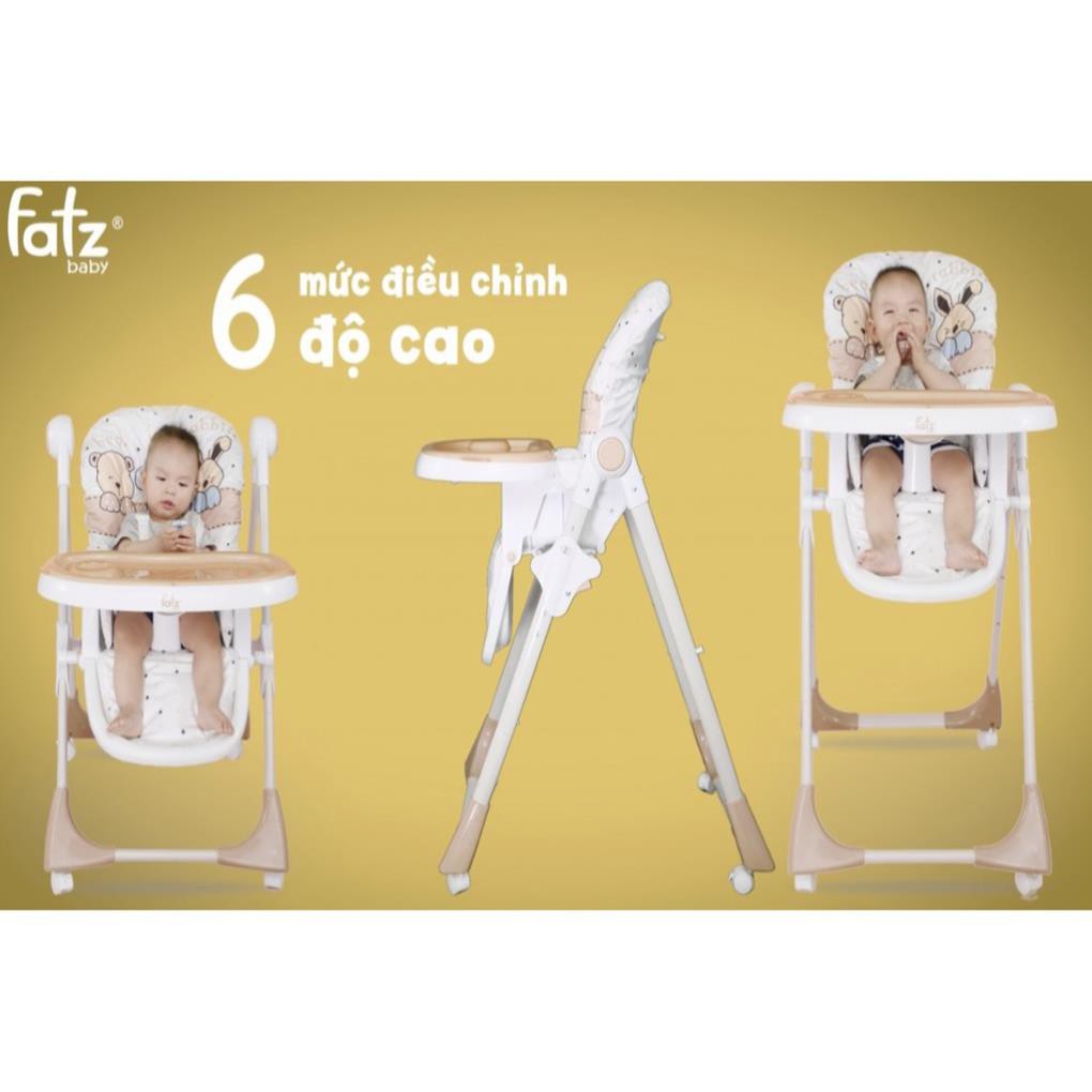 (Tặng yếm nhựa ăn dặm) Ghế cao ăn dặm cho bé Fatz Baby FB7202B