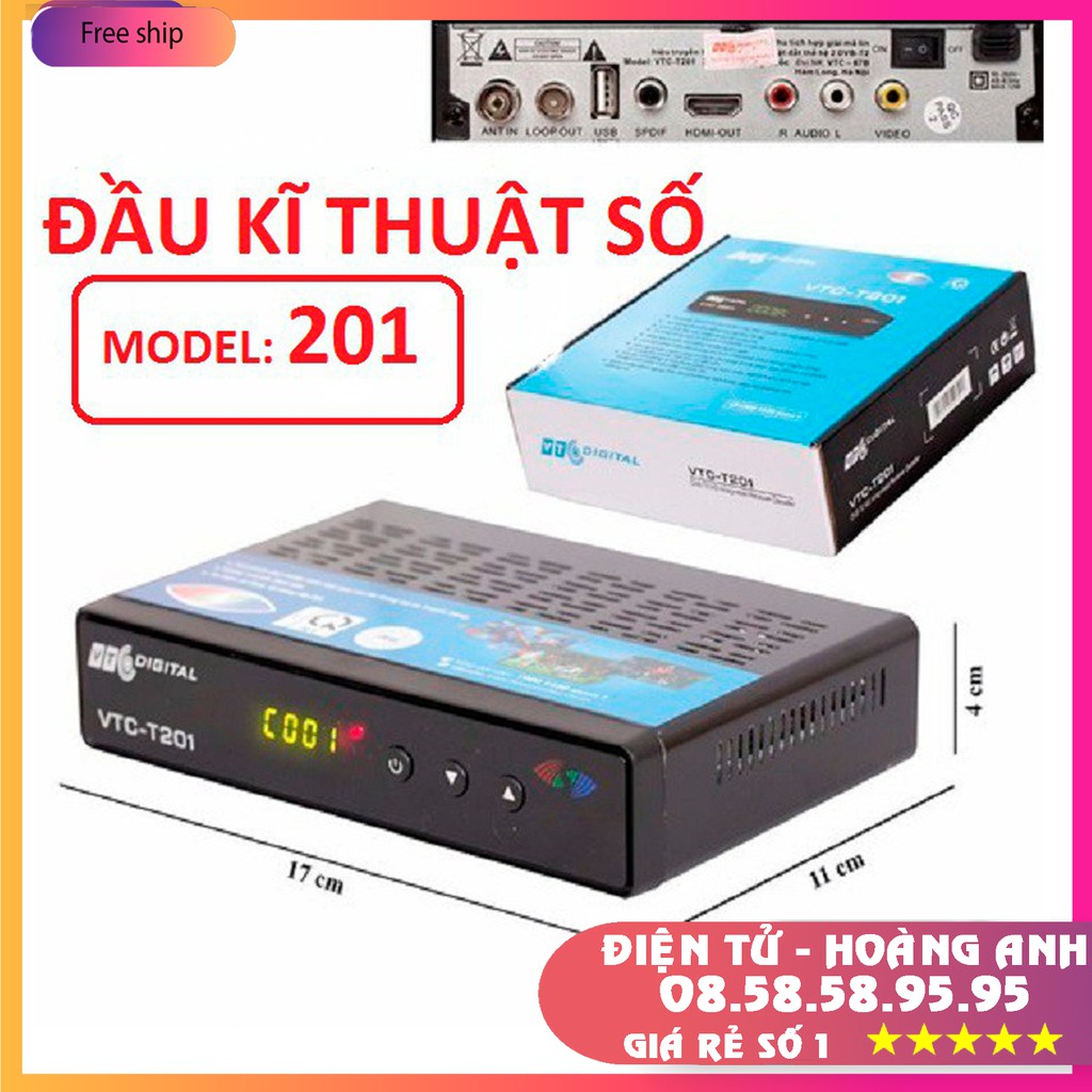 Đầu thu kỹ thuật số DVD -T2. VTC T201- giá tốt