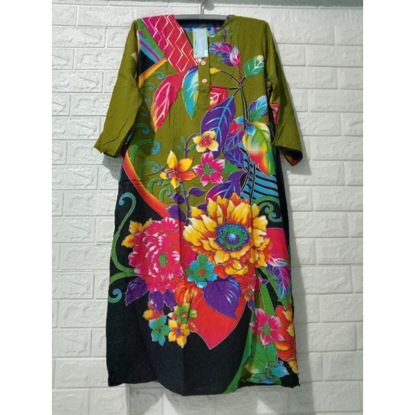 Daster Due To LD 110 / 3/4 Đầm BATIK Mặc Nhà/Đầm Dự Tiệc Cho Bà Bầu / Đầm Bầu Cỡ Lớn