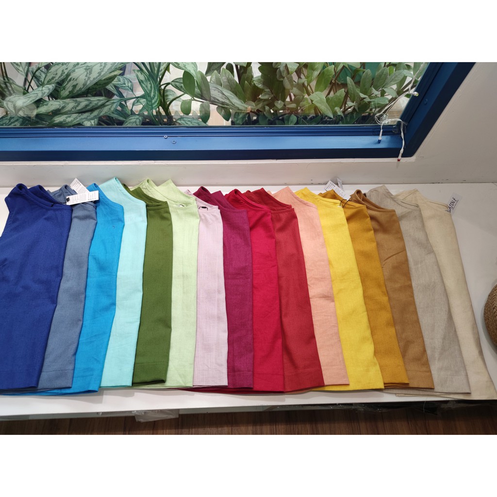 Áo Linen Nút Gỗ Sát Nách | BigBuy360 - bigbuy360.vn