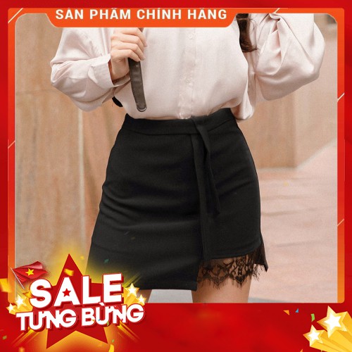 ✨ VIDEO CẬN VẢI ✨ Váy MIEU phối ren hoạ tiết sọc - FN09 (Đen/ Trắng sọc) - Hàng nhập khẩu