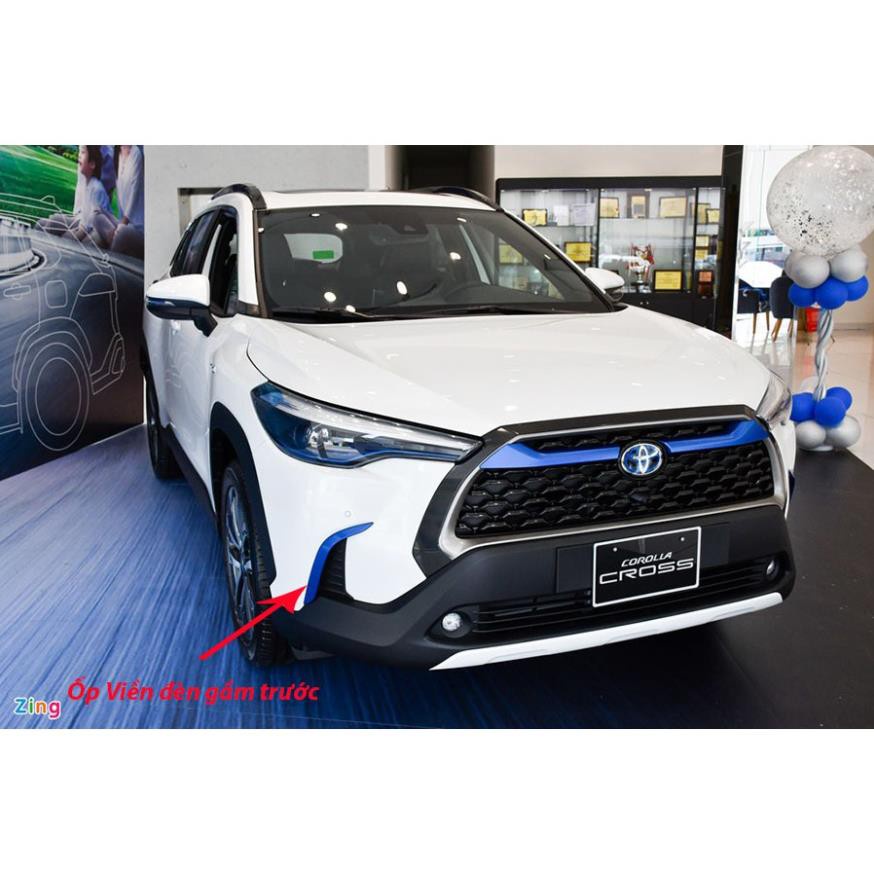 Bộ Ốp đèn gầm Toyota Corolla Cross 2020-2021 màu xanh