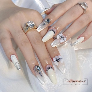 Nail box đính đá nơ
