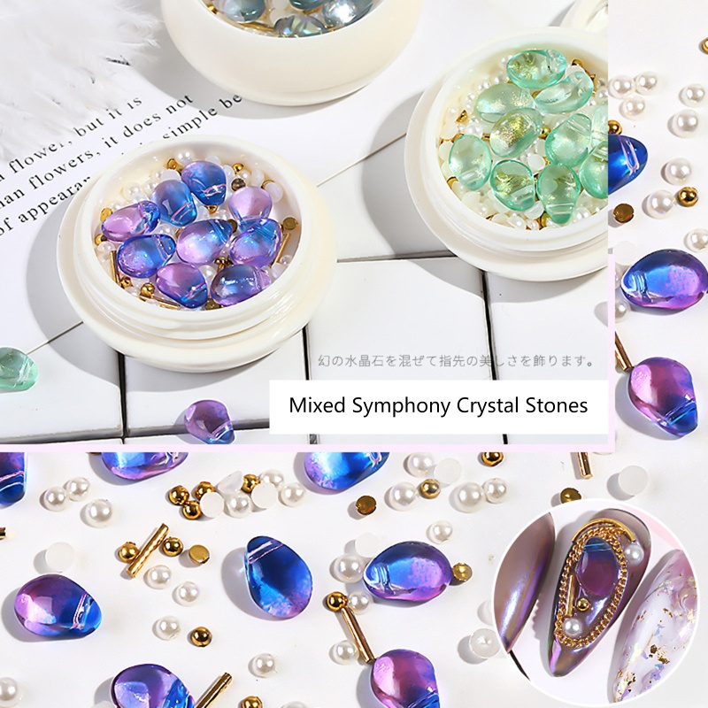 Hộp Phụ Kiện Đinh Tán Trang Trí Móng 3D Chuyên Dụng