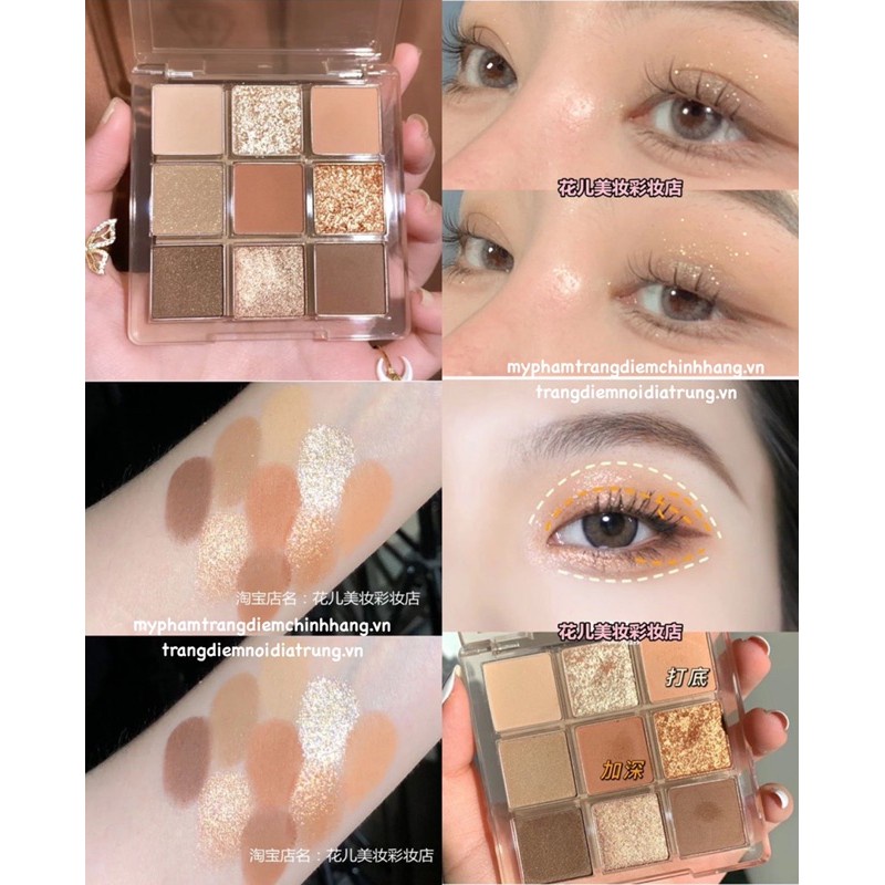 MÀU MẮT 3CE MULTI EYE COLOR PALETTE WARM&COLD-MÀU BUTTER CREAM-VỎ VÀNG
