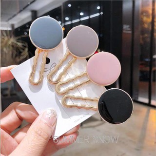Kẹp Tóc Mái Hình Tròn Phối Màu Cực Xinh