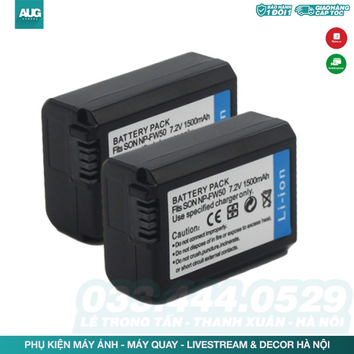 pin sony NP-FW50 cho Sony A5000, 5100, 6000, 6300,6500 alpha A , A7, A7II -ZV10 - AUG Camera &amp; Decor Hà nội