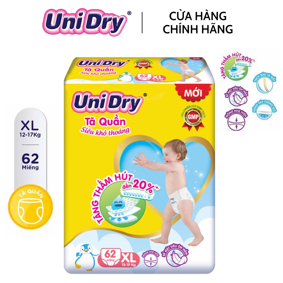 Tã Bỉm DánQuần Unidry [M74 Quần, M76 Dán , L68, XL62]...