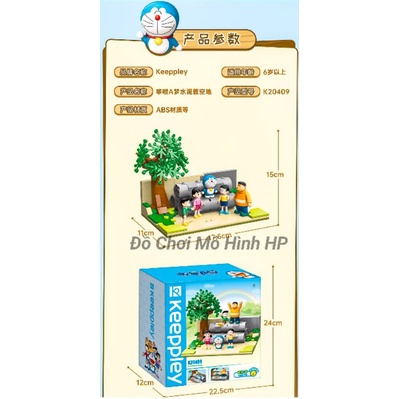 Doraemon: Bộ Lego 5 nhân vật Doraemon sân bóng chày.