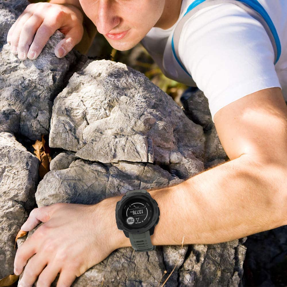 Dây Đeo Silicon Mềm Thay Thế Cho Đồng Hồ Thông Minh Garmin Instinct Esports/Solar/Tide/Tactical GPS