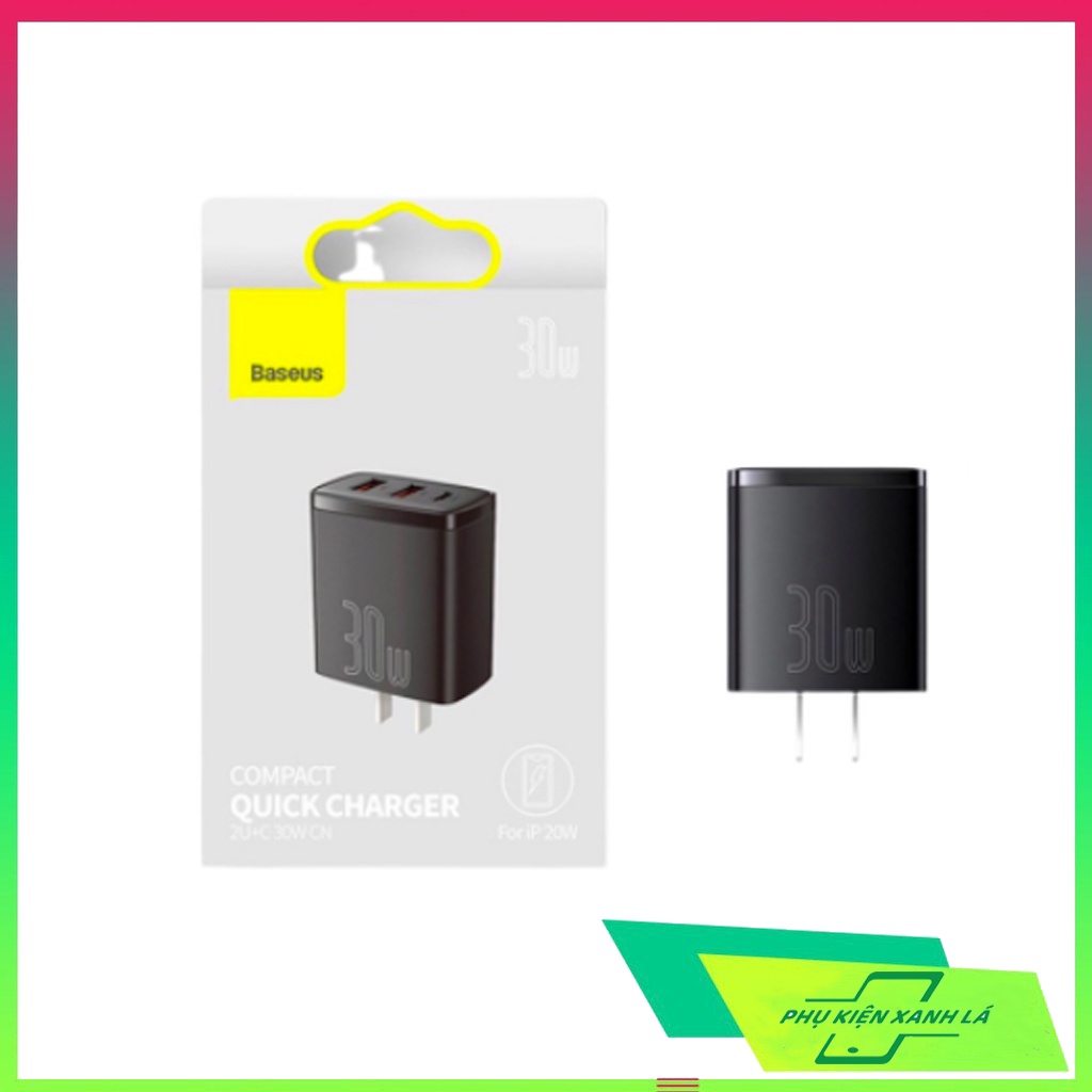Củ sạc nhanh 3 cổng Baseus 30W PD USB Type C