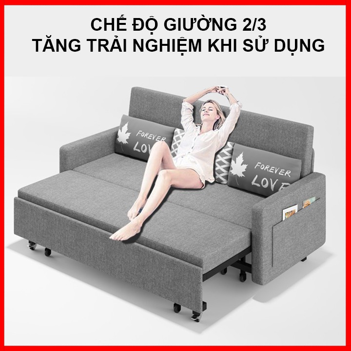 [Hot] Giường Ngủ Thông Minh - Giường Sofa Gấp Gọn Thành Ghế Đa Năng - Ghế Sofa Kéo Thành Giường