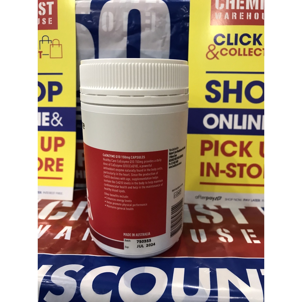 Viên uống bổ tim Úc Healthy Care CoEnzyme Q10 150mg 100 Viên date xa 2024