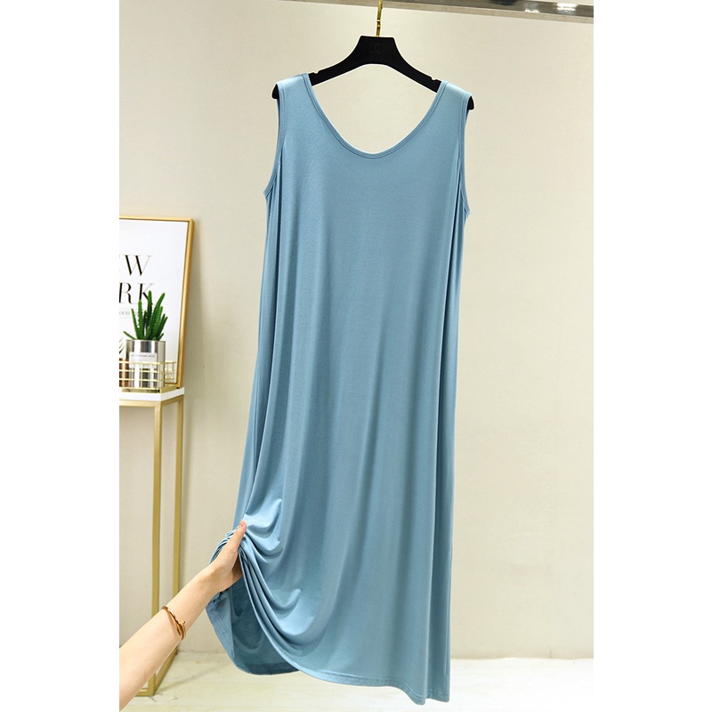 Đầm Ngủ Cotton Không Tay Dáng Rộng Dài Vừa Phải Thời Trang Mùa Hè Dành Cho Bạn Nữ Mặc Trong Nhà 7 Tuổi | BigBuy360 - bigbuy360.vn