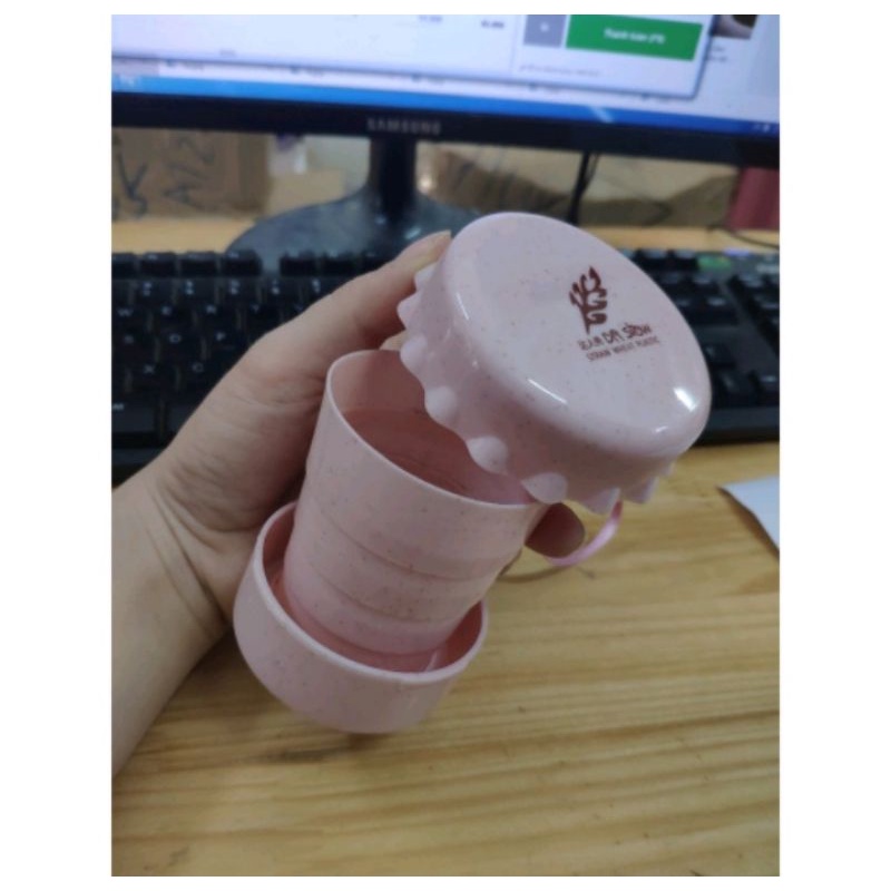 Cốc Ly Uống Nước Gấp Gọn Lúa Mạch Cá Nhân Văn Phòng Bỏ Túi