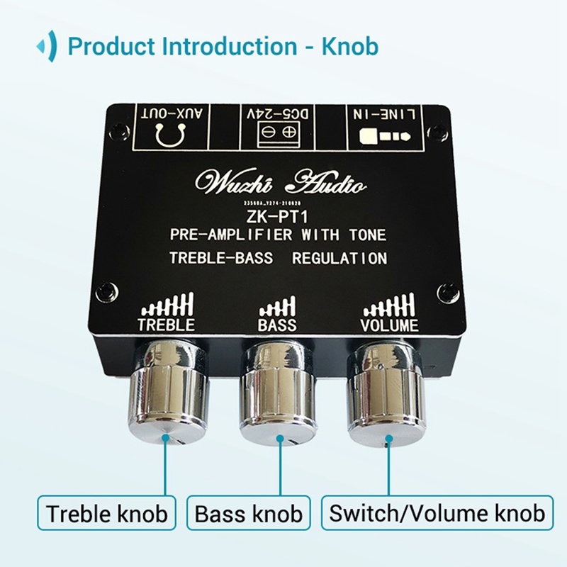 Bluetooth 5.0 Decoder Board Dual Channel Stereo Low Noise High and Low Tone Pre-ule Amplifier Board ZK-PT1 | WebRaoVat - webraovat.net.vn