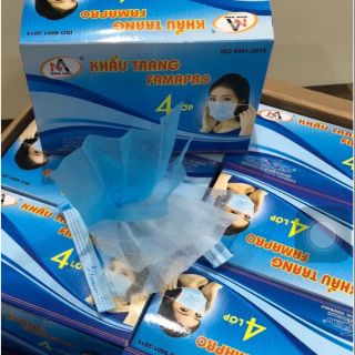 Khẩu trang 4 lớp kháng khuẩn famapro hộp 50 chiếc