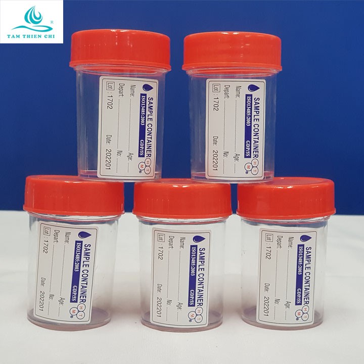 Lọ đựng mẫu có nhãn Hồng Thiện Mỹ 55 ml túi 10 cái