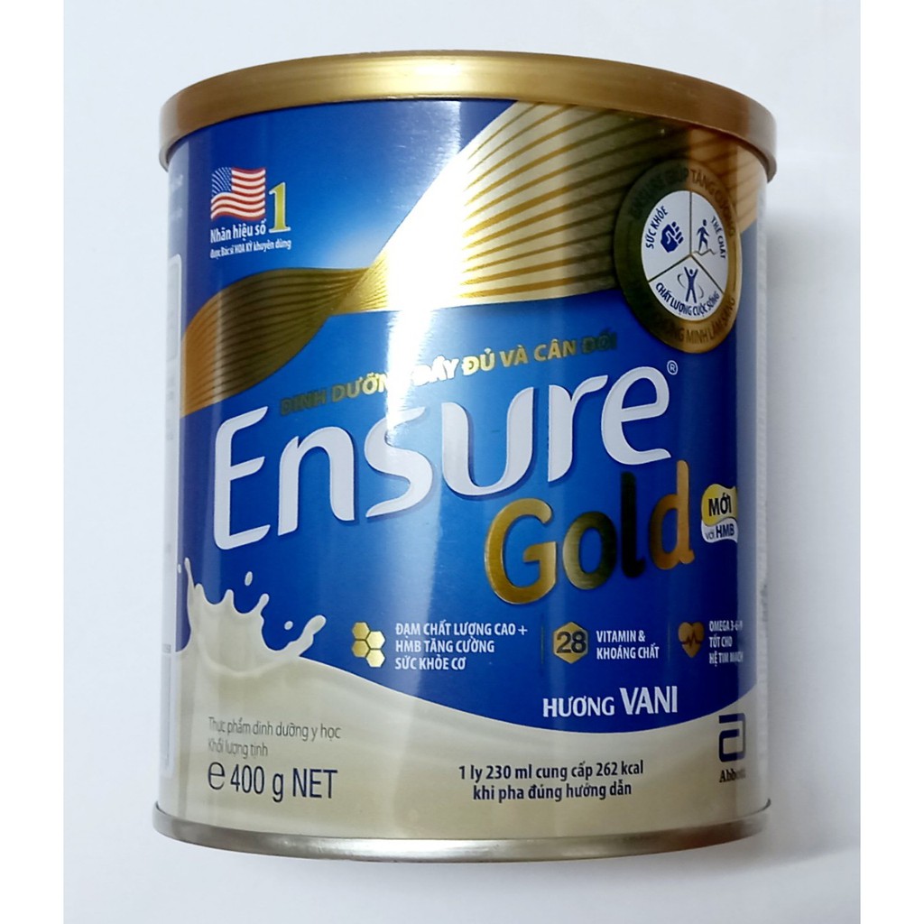 Sữa Ensure Gold bột có HMB 400g - 850g (Date mới) - Hàng chính hãng