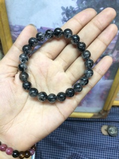 Vòng thạch anh Toc đen Trong