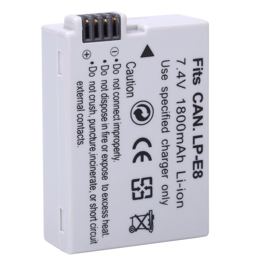 Pin Dành Cho Máy Ảnh Canon LP-E8 1800mAh Cao Cấp