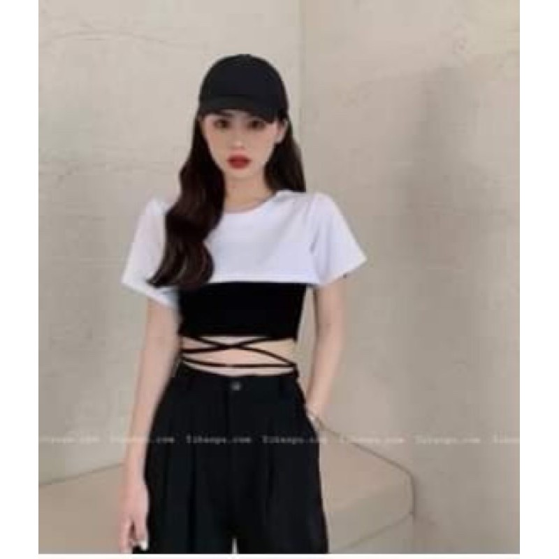 Sét croptop hai món dây eo TT12