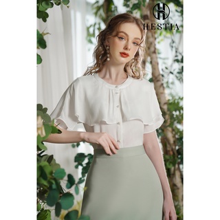 Áo sơ mi tay kiểu cánh tiên 2ao0008 hestia design