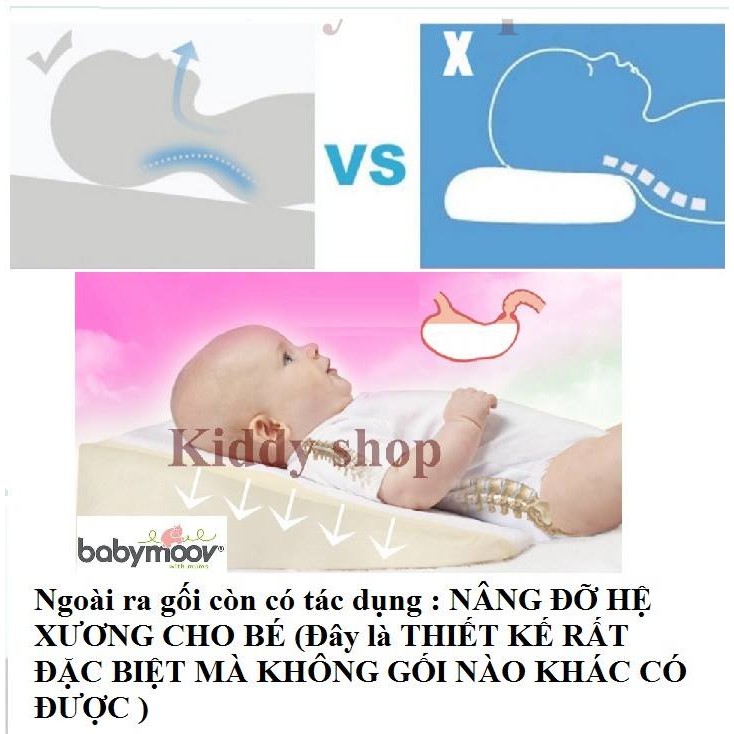 Gối chống trào ngược babymoov -  màu vàng