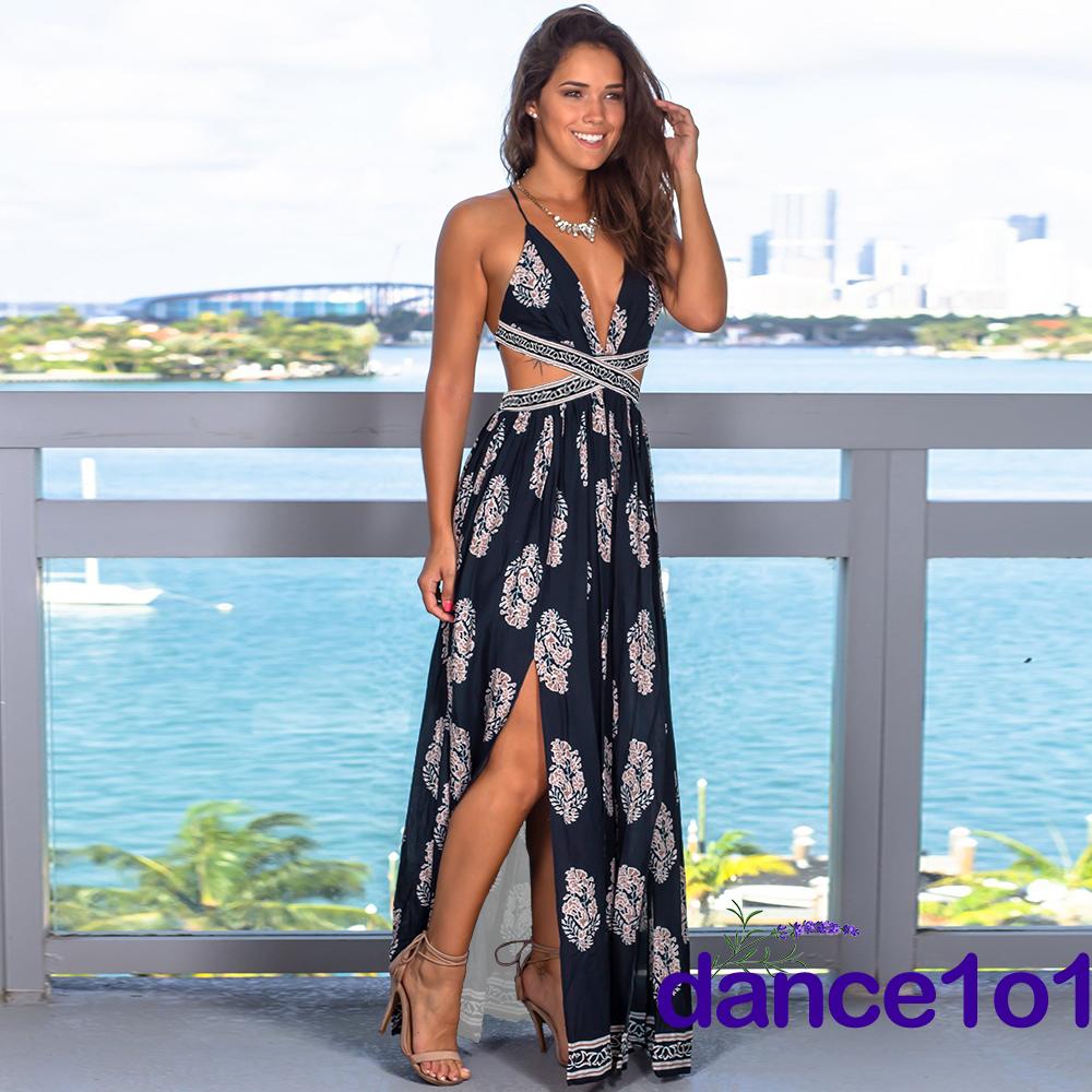 Đầm Sát Nách Dây Mảnh Hoạ Tiết Hoa Thiết Kế Cổ Chữ V Nữ Tính