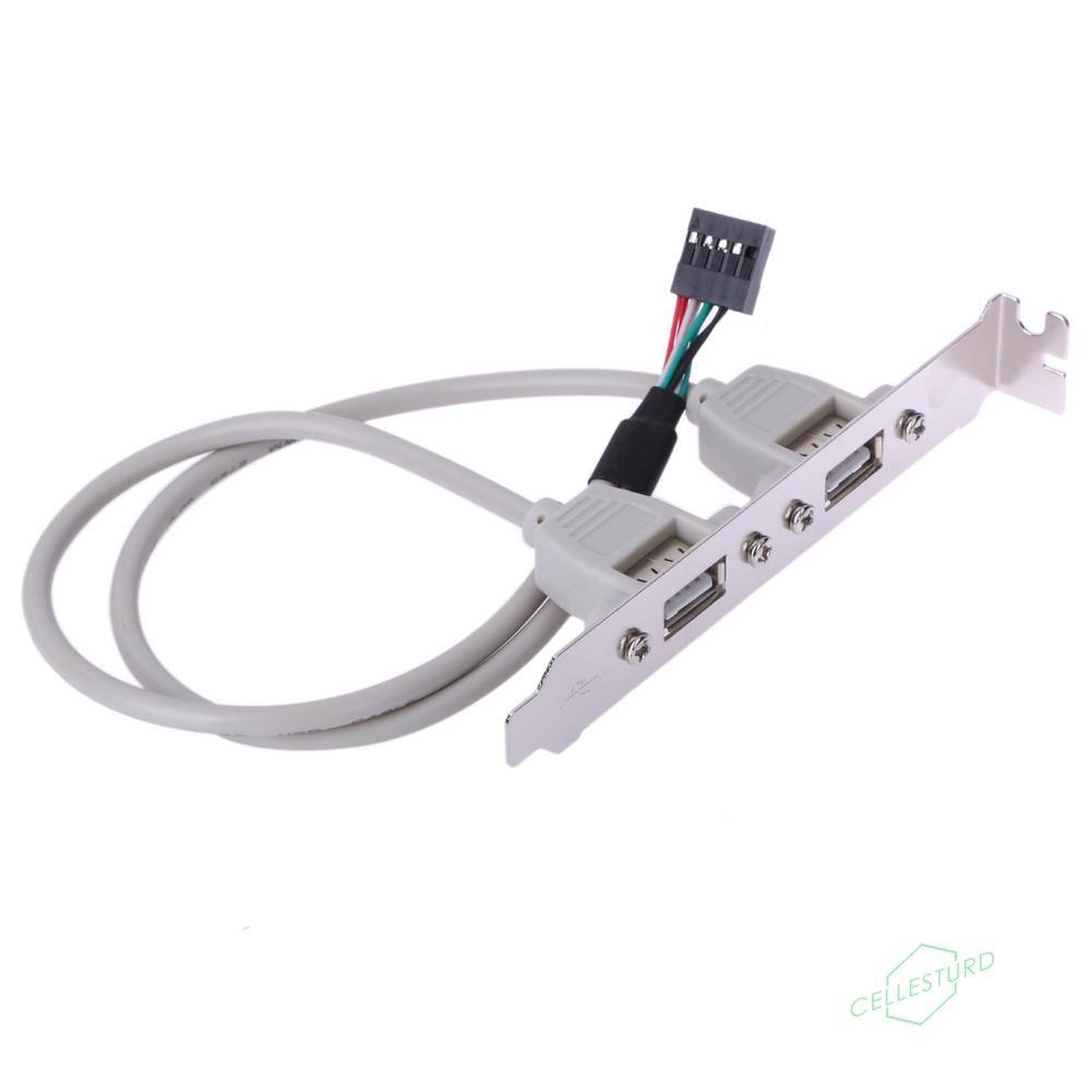 CS 2 Port Rear Panel Bracket Motherboard Cable USB 2.0 Connector Cable Adapter | BigBuy360 - bigbuy360.vn