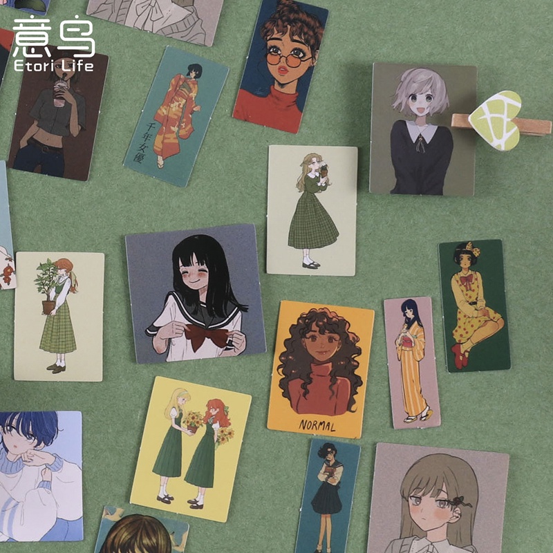 Set 46 sticker dán trang trí sổ lưu niệm
