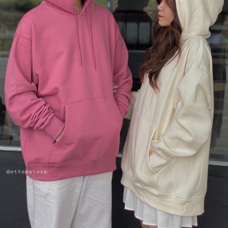 Áo hoodie ET.TEE vải nỉ lót lót da cá đủ màu freesize trơn Muah A1881 | BigBuy360 - bigbuy360.vn