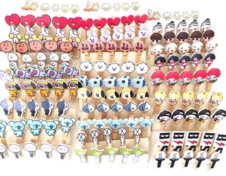 Kẹp gỗ BTS,BT21,GOT7,EXO,Wanna one