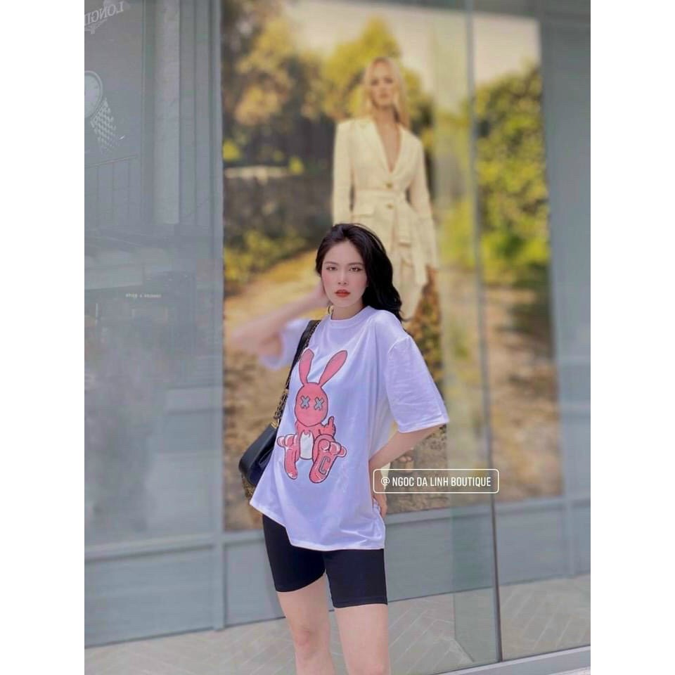 Áo phông gấu Moschino nữ | Áo phông gấu tay lỡ  FORM rộng 100% COTTON | BigBuy360 - bigbuy360.vn