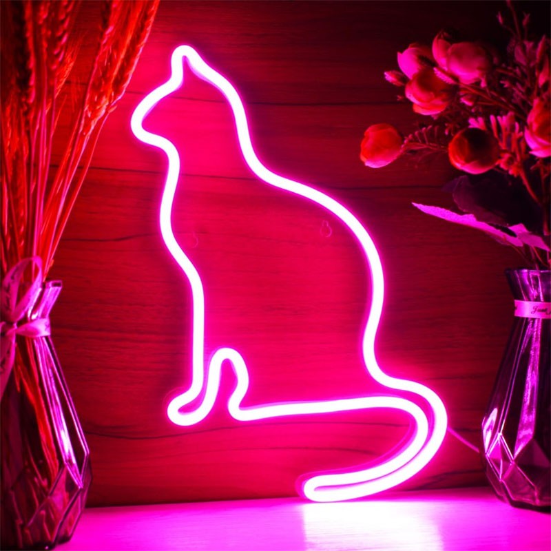 Đèn Trang Trí Led Neon Sign Hình Mèo [ Mẫu 2 ] Cat led neon