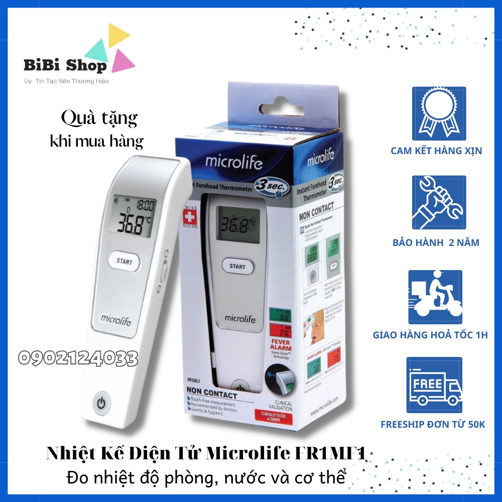 Nhiệt Kế Điện Tử Hồng Ngoại Microlife FR1MF1 Thụy Sĩ - Bảo Hành Chính Hãng 2 Năm