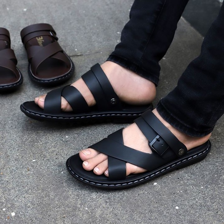Xả Hàng Lẻ Size Dép Da Sandal Chất Liệu Làm Bằng Da Bò Cao Cấp Đế Làm Bằng Cao Su Đi Rất Êm Chân Cho Người Sử Dụng