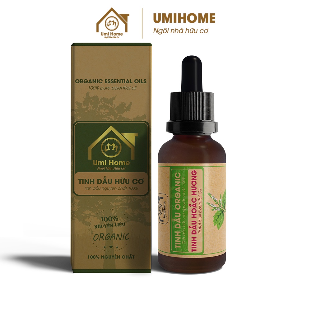 Tinh dầu thơm phòng Hoắc Hương hữu cơ UMIHOME nguyên chất 10ml