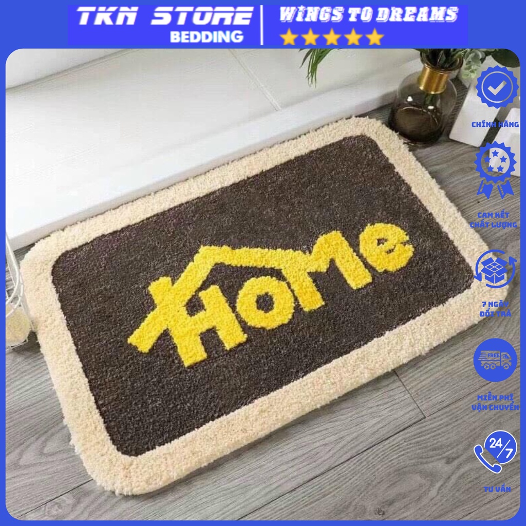 Thảm chùi chân/thảm lau chân 3D lông cừu cao cấp siêu xinh thấm hút tốt, chống trơn trượt, phù hợp dùng nhà tắm, cửa ra