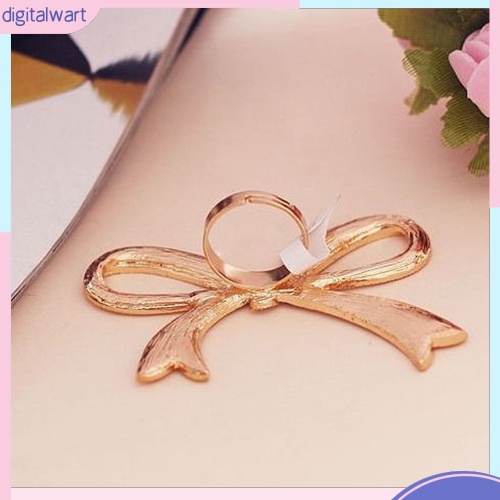 Nhẫn hình nơ đính đá lấp lánh