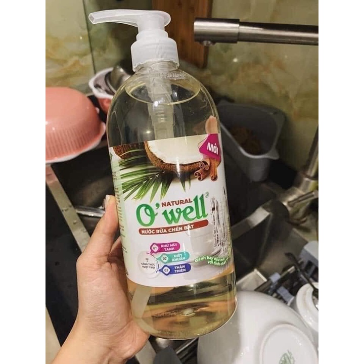 NƯỚC RỬA BÁT ORGANIC HƯƠNG QUẾ TỰ NHIÊN, AN TOÀN CHO GIA ĐÌNH BẠN - 1200ML